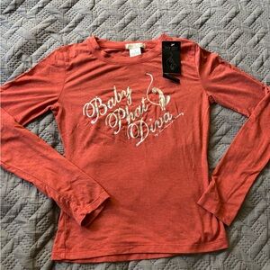 Baby Phat Women's Coral Long Sleeve Tee
